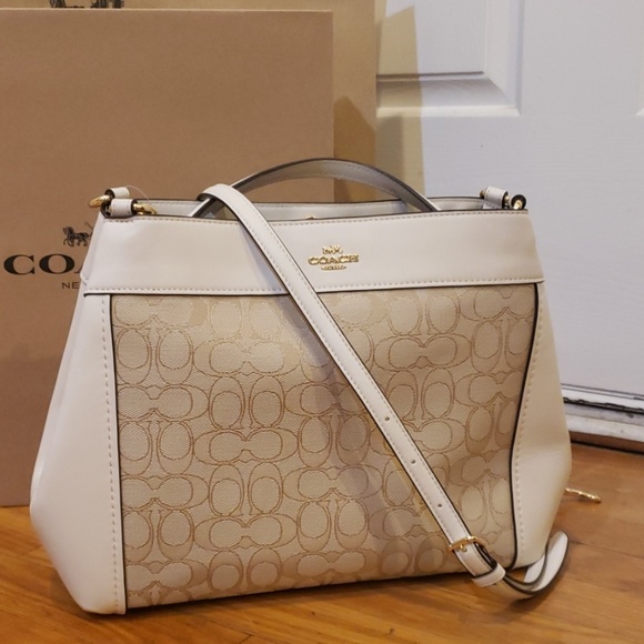 NWT Coach small Lexy Shoulder Bag, chalk - Picture 2 of 8